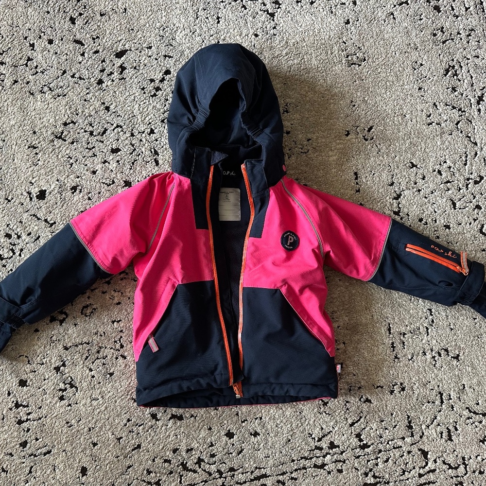 Girls Multicolor Polarn O. Pyret Winter Ski Jacket